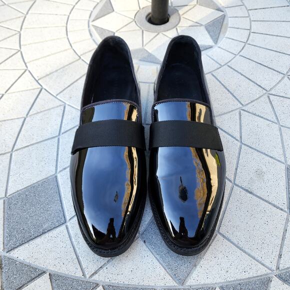 Allen Edmonds James Polished Patent Leather Tuxedo Dress Loafers 12 - Picture 5 of 13
